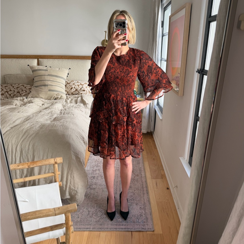 Ganni dark floral Dress